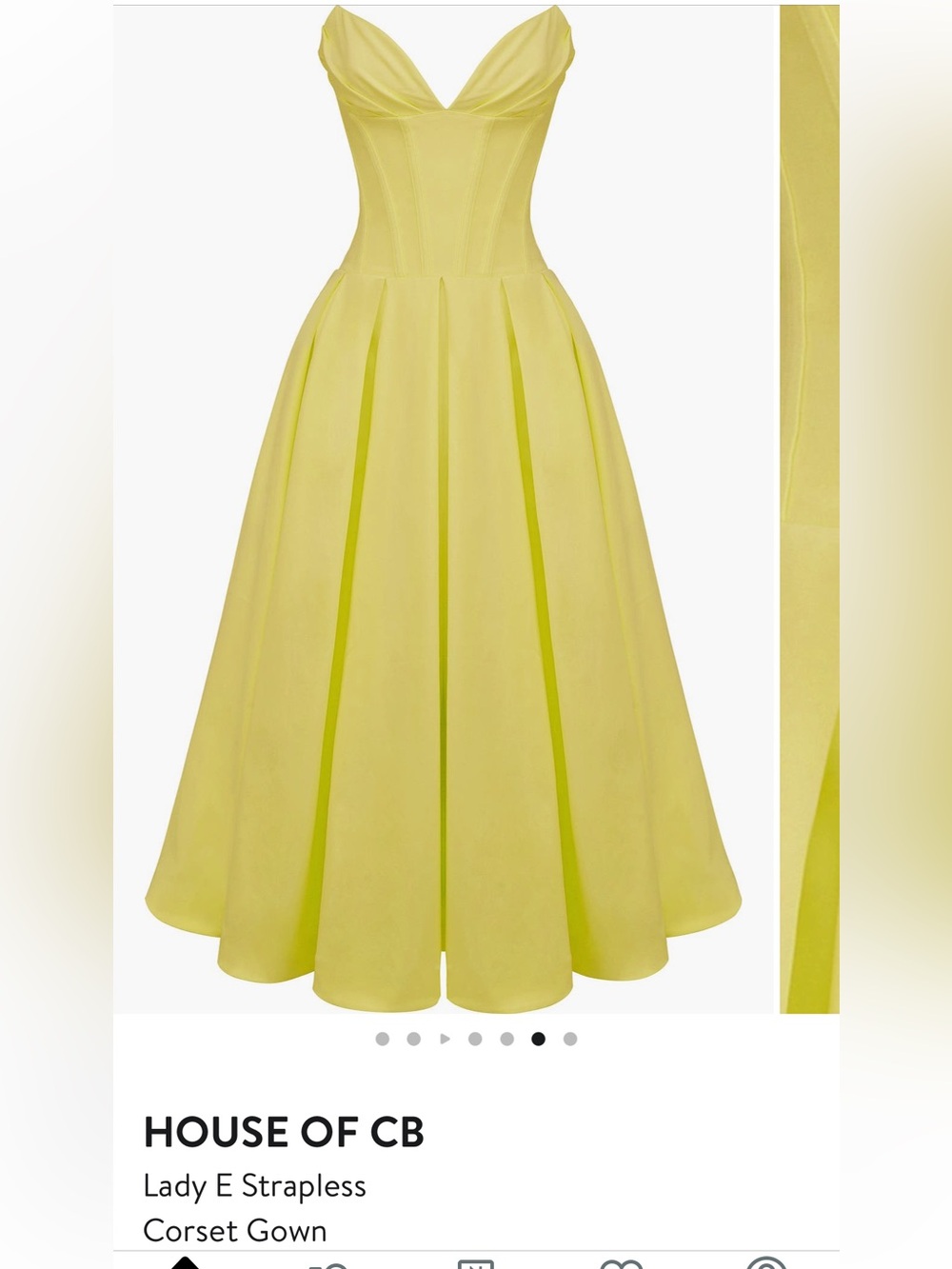 House of CB ‘LADY SUNSHINE STRAPLESS
TULLE MIDI DRESS - Picture 5 of 12